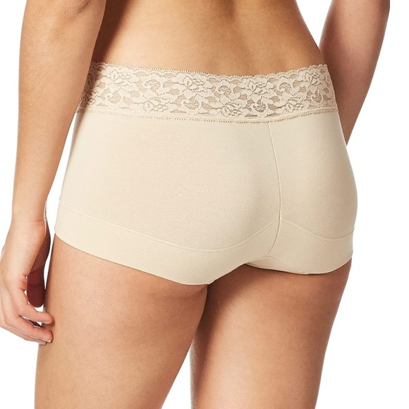 Maidenform Women's Size XXL (9) Dream Cotton with Lace Boyshort, Latte - NWT - Picture 8 of 14